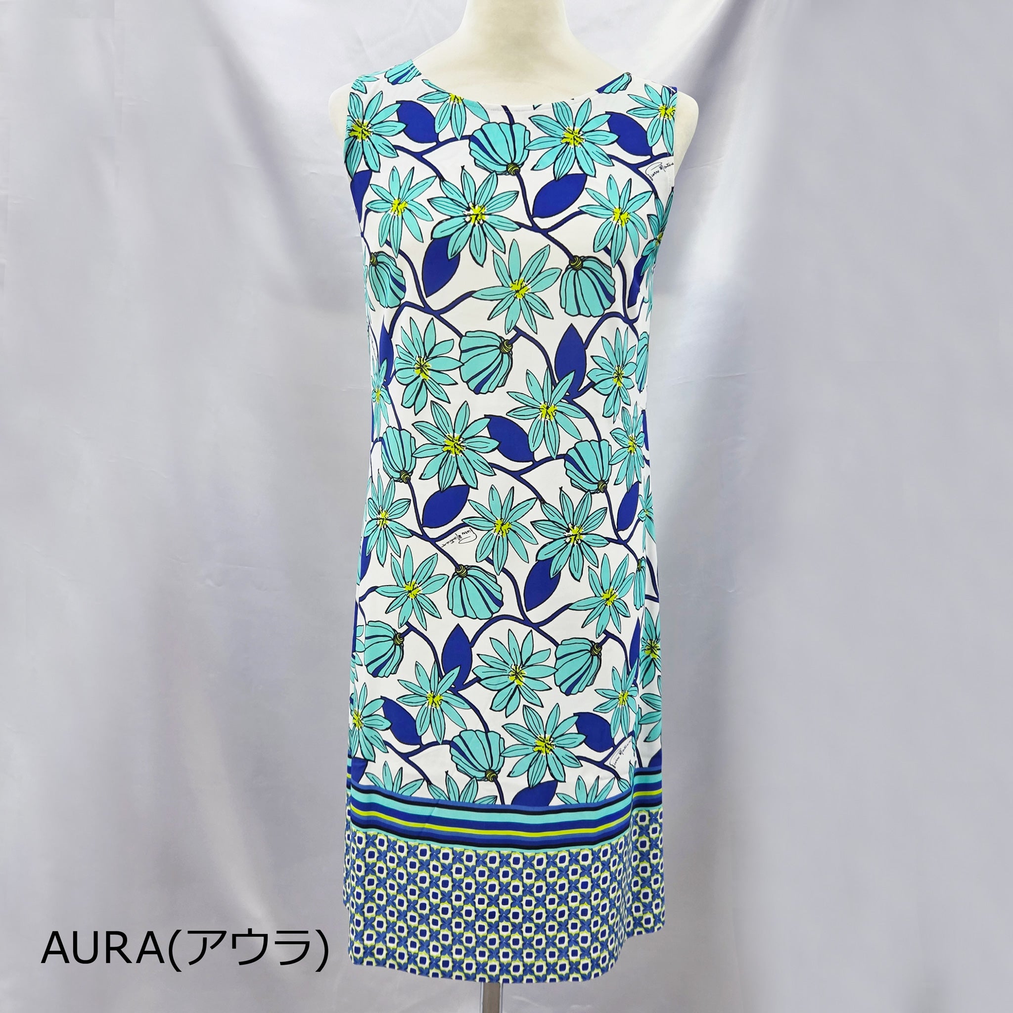 【フロレアーレ】フラワー×ジオメトリック柄ワンピース