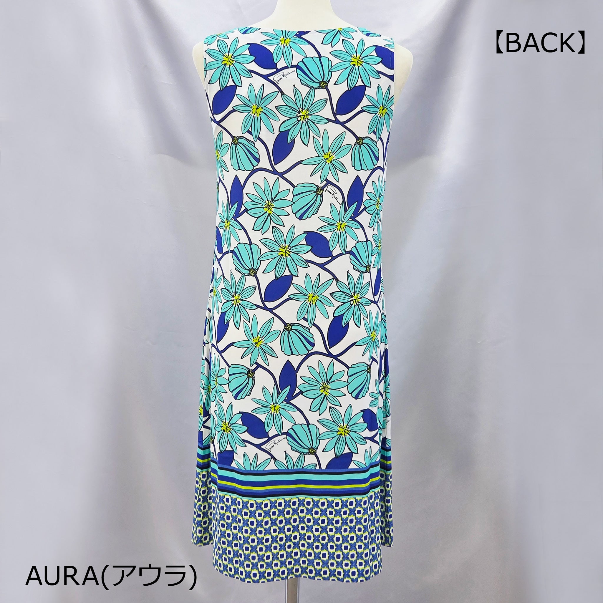 【フロレアーレ】フラワー×ジオメトリック柄ワンピース