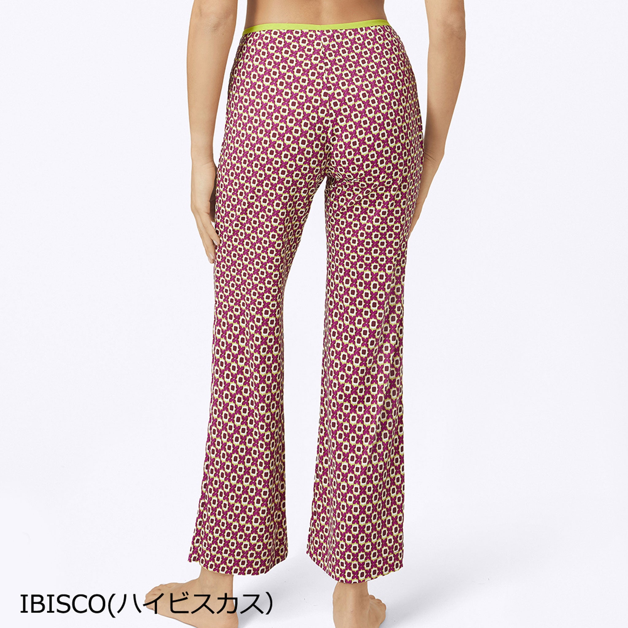 【フロレアーレ】ジオメトリック柄クロップドパンツ