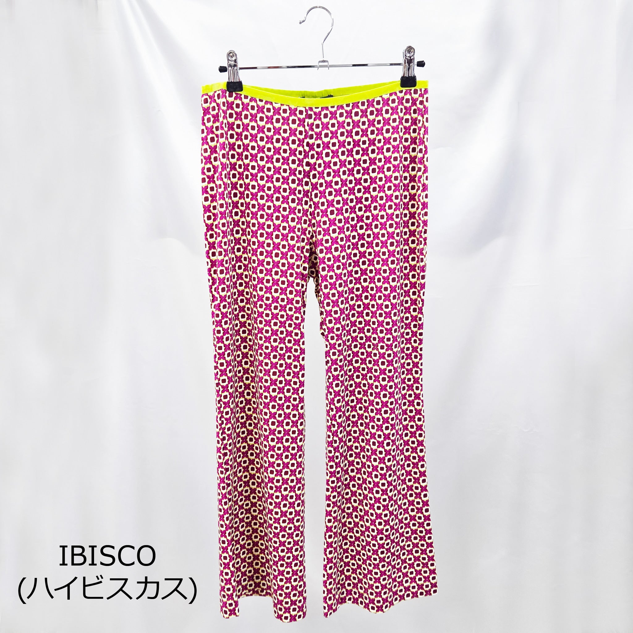 【フロレアーレ】ジオメトリック柄クロップドパンツ