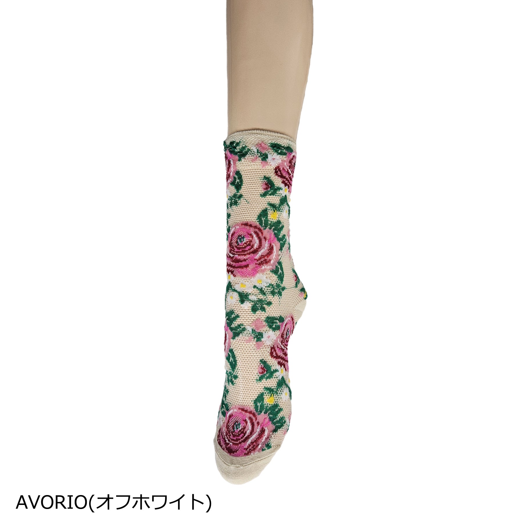 ローズジャガードソックス