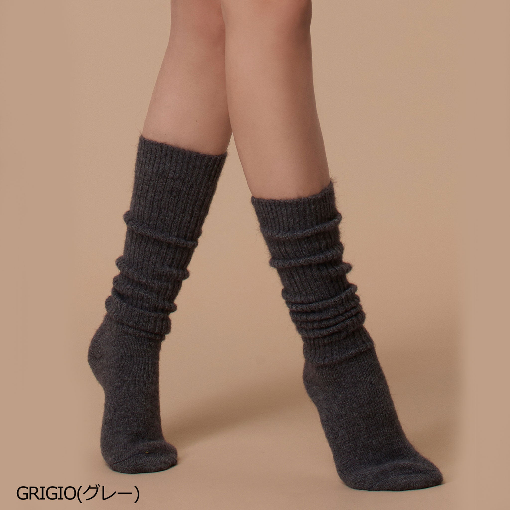 【ドルシッラ】モヘアリブハイソックス