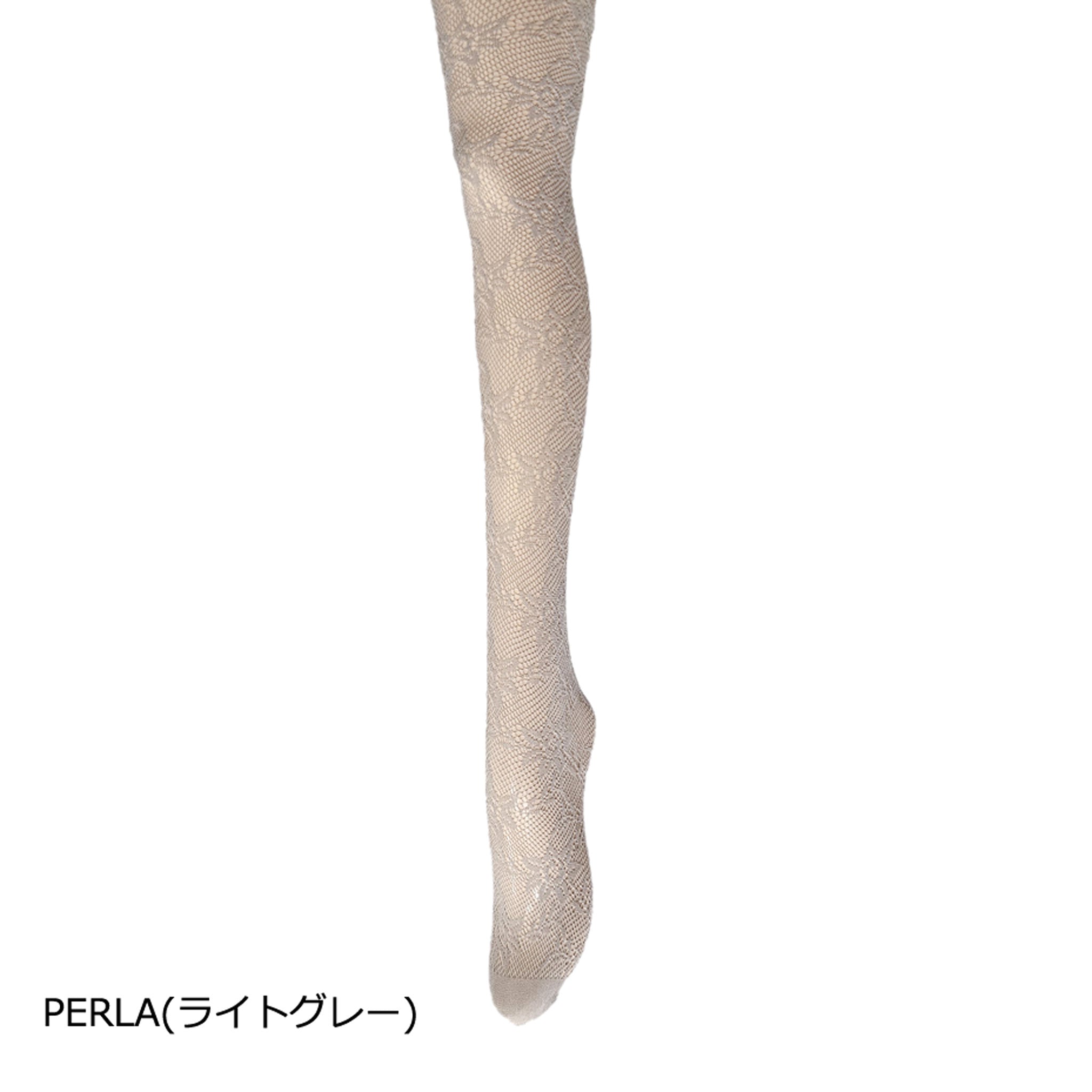 フラワーブーケモチーフのレースネットタイツ