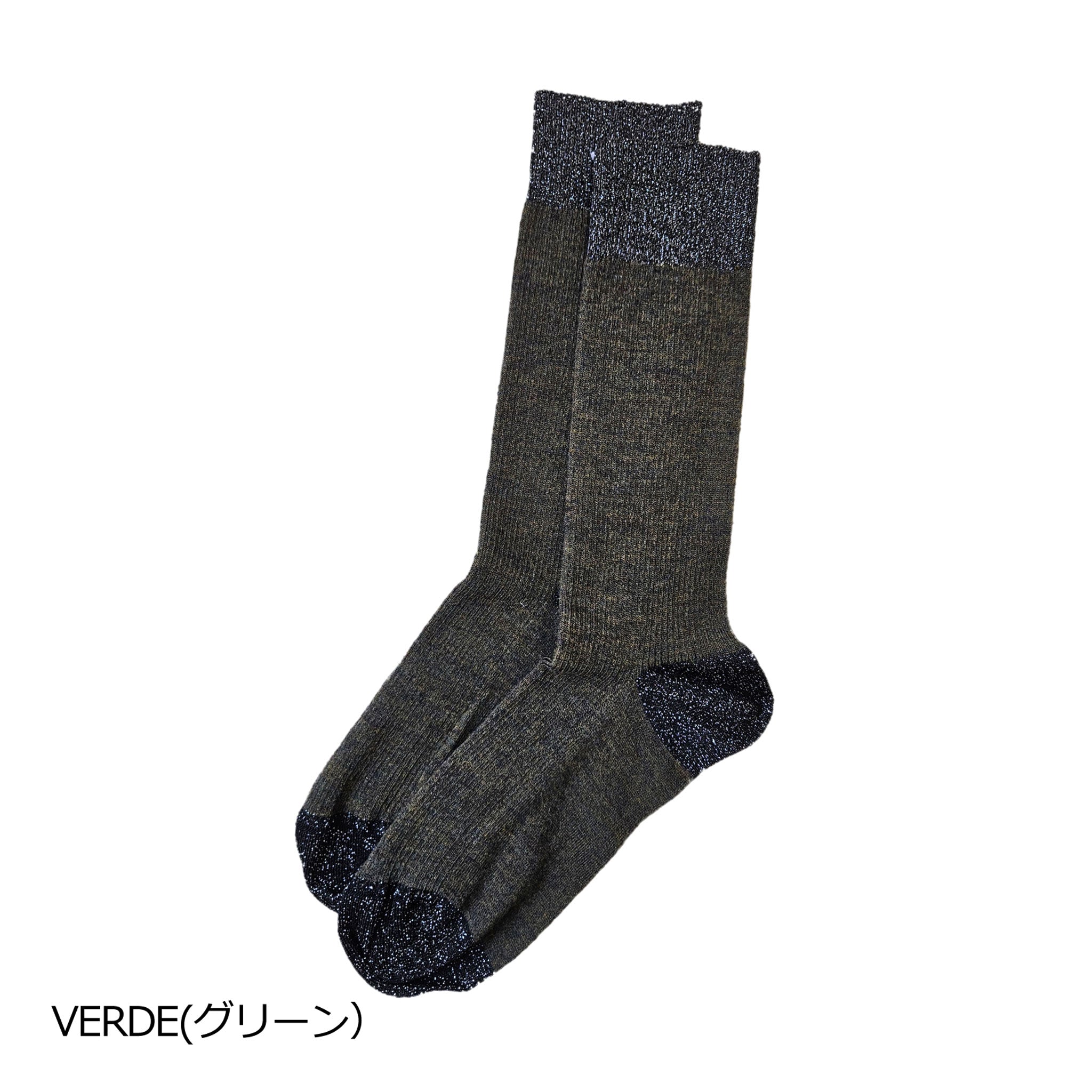 【インガ】細リブウール混ソックス