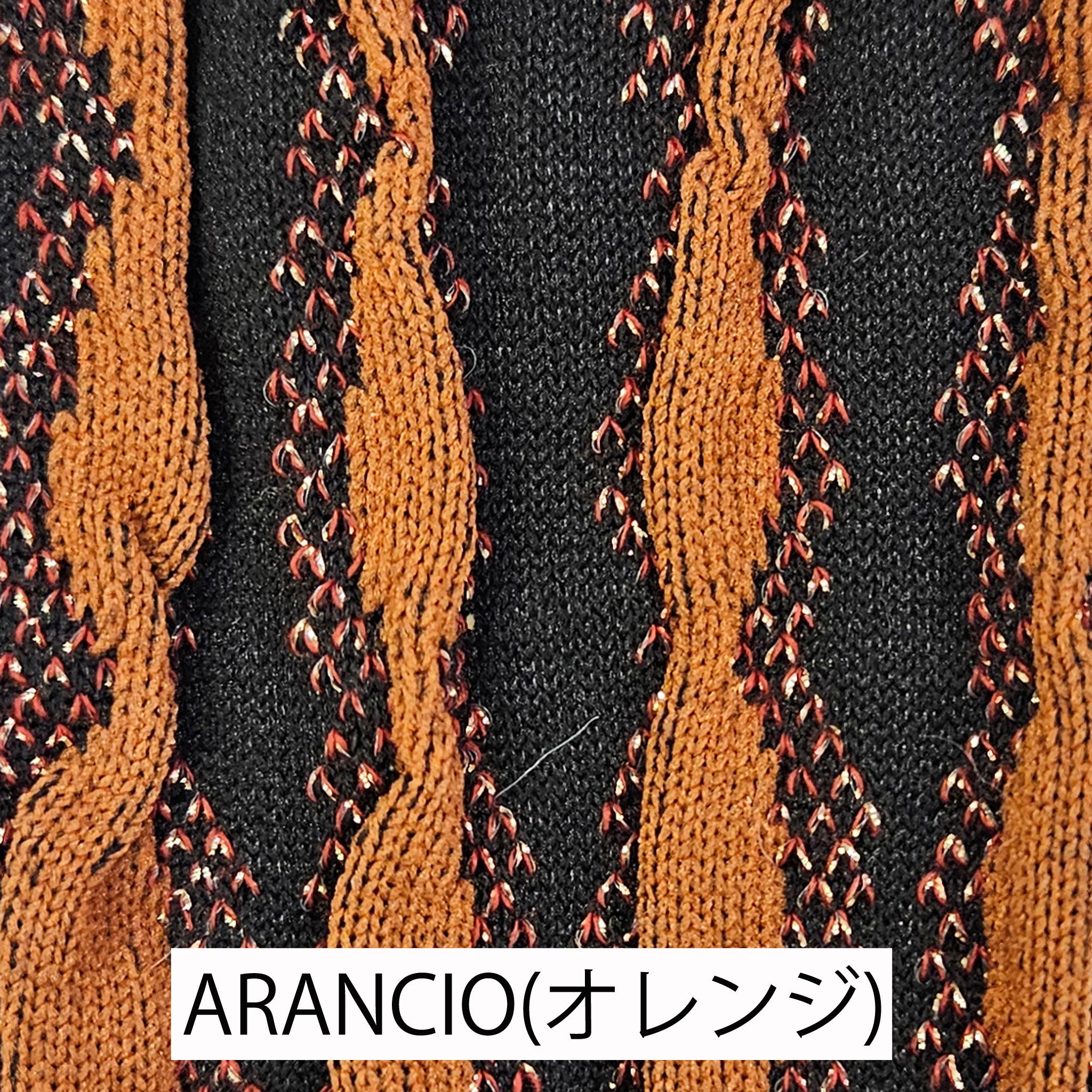 【リン】ウェーブストライプ柄コットン混ソックス