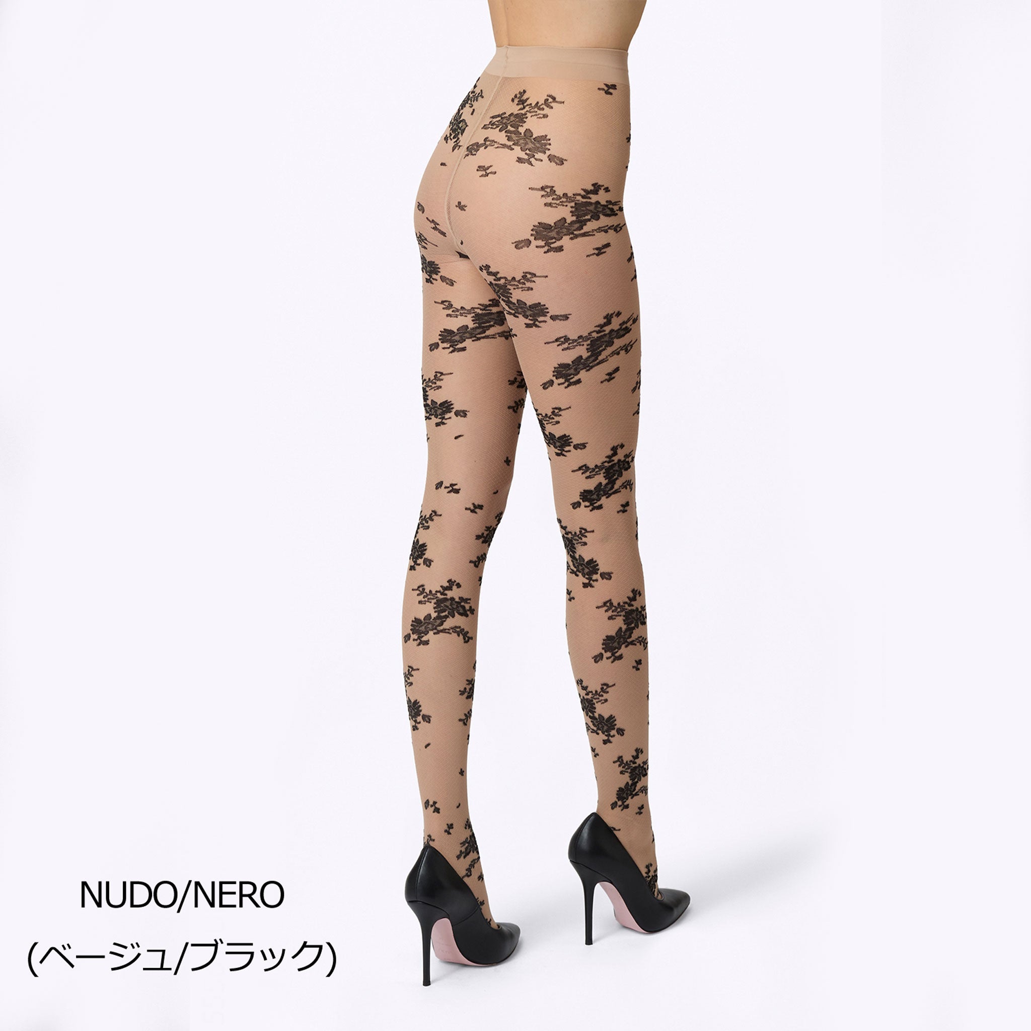 【マドレーヌ】フラワーモチーフストッキング