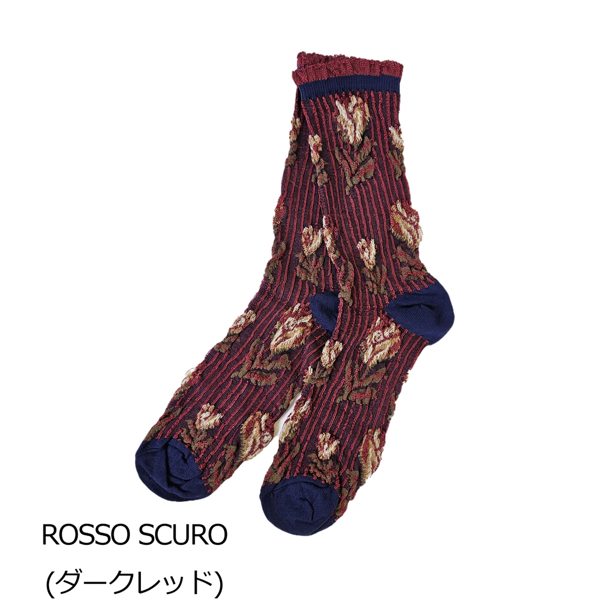 【ニューアヴァ】レトロフラワーモチーフソックス