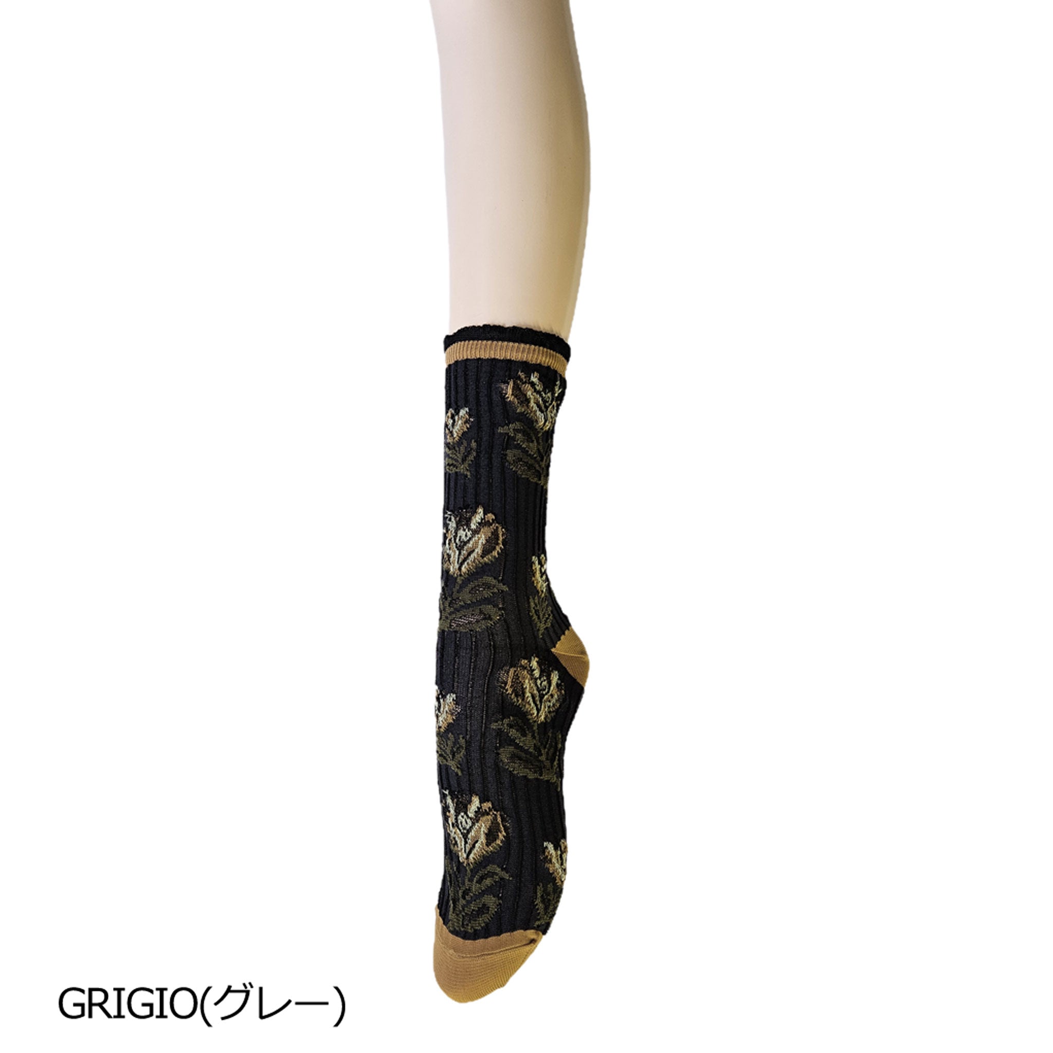 【ニューアヴァ】レトロフラワーモチーフソックス