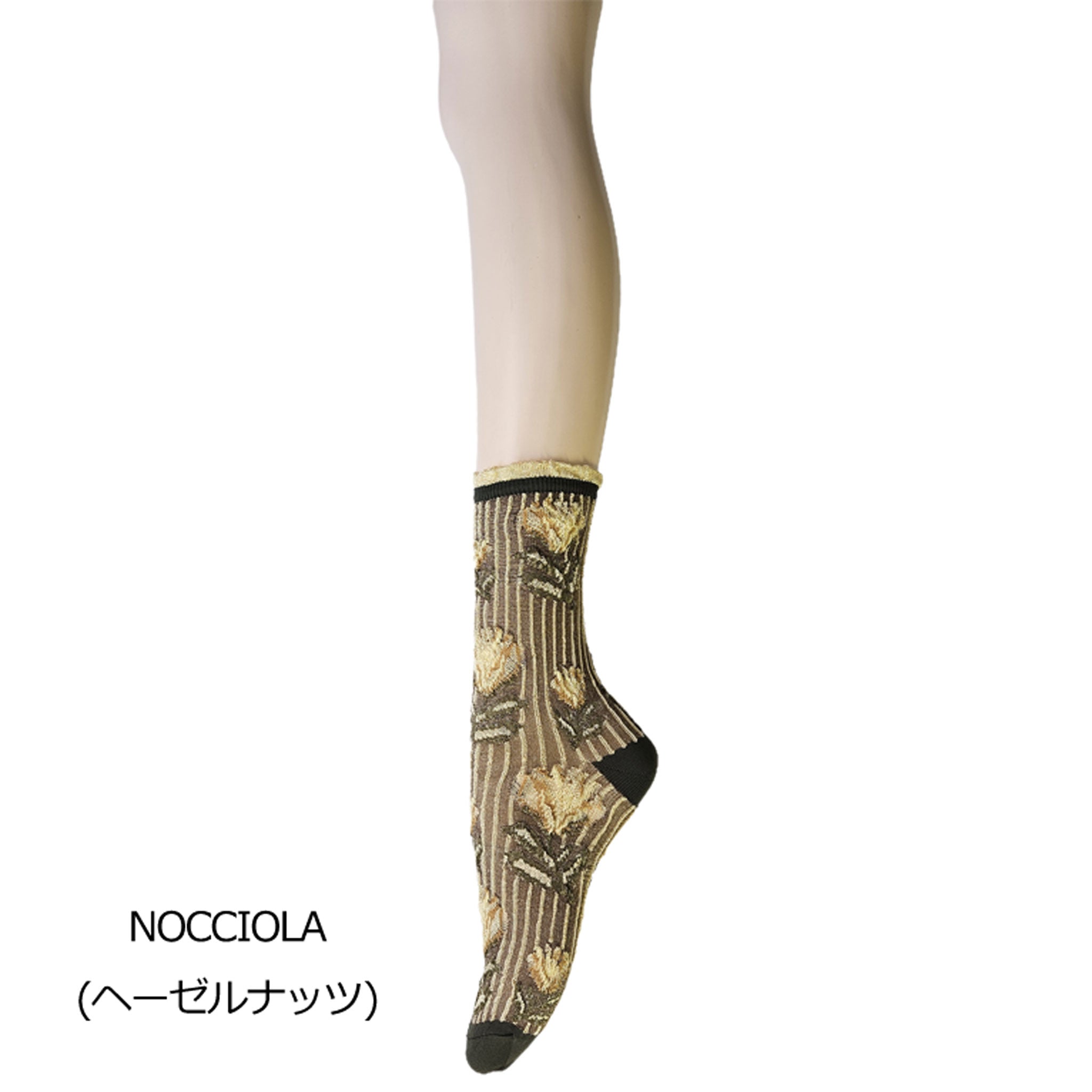 【ニューアヴァ】レトロフラワーモチーフソックス