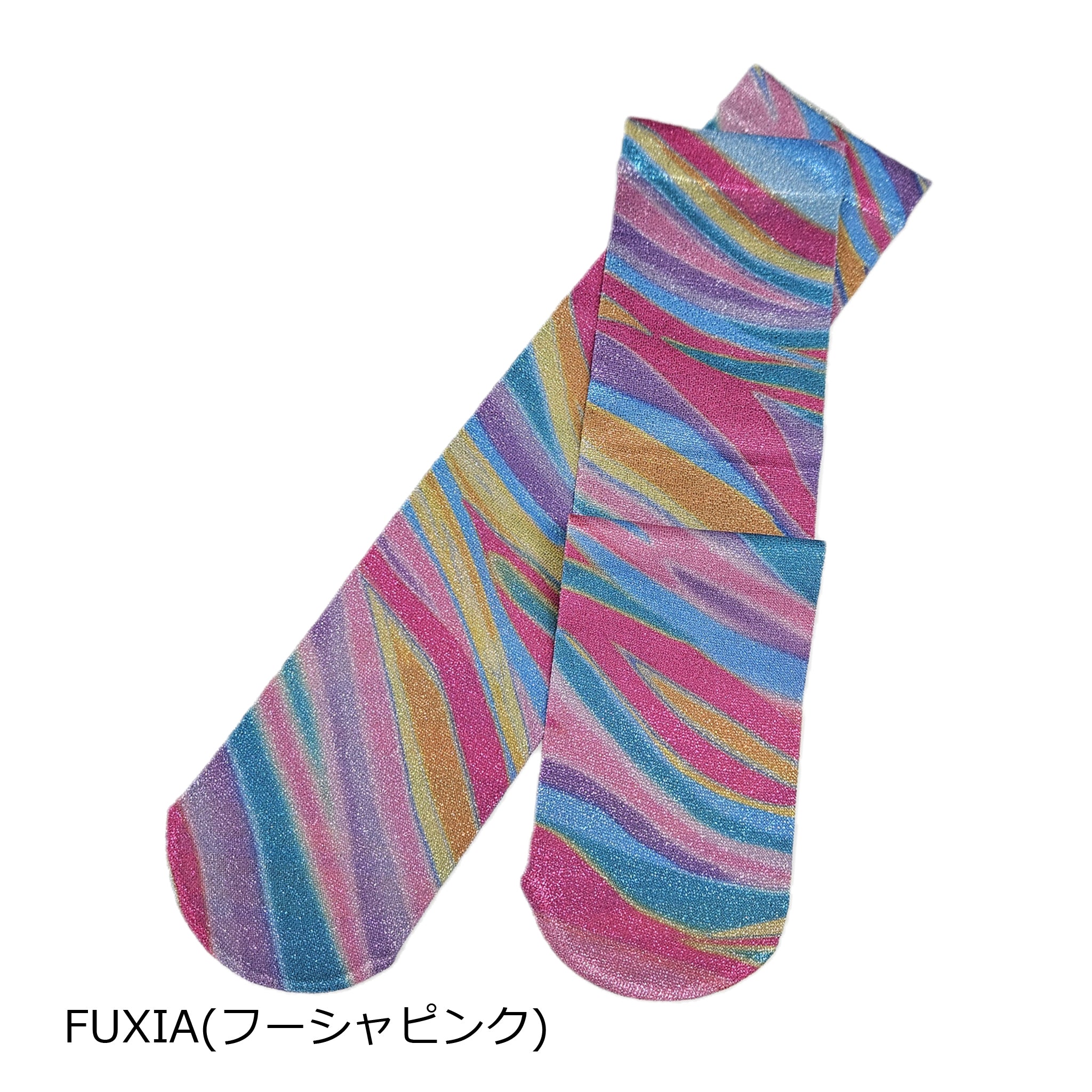 【ポリーナ】マルチカラープリントラメソックス