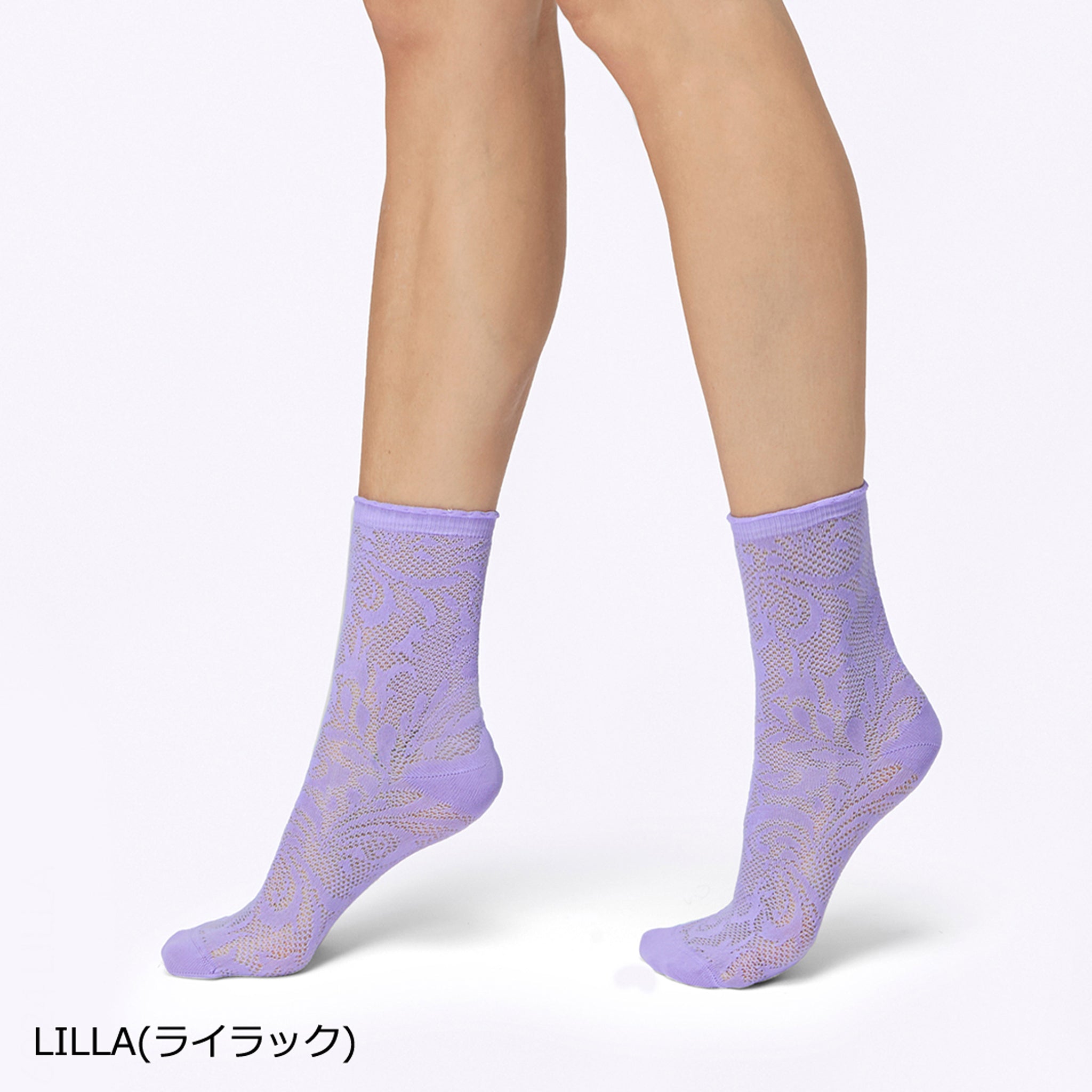 フラワーモチーフソックス