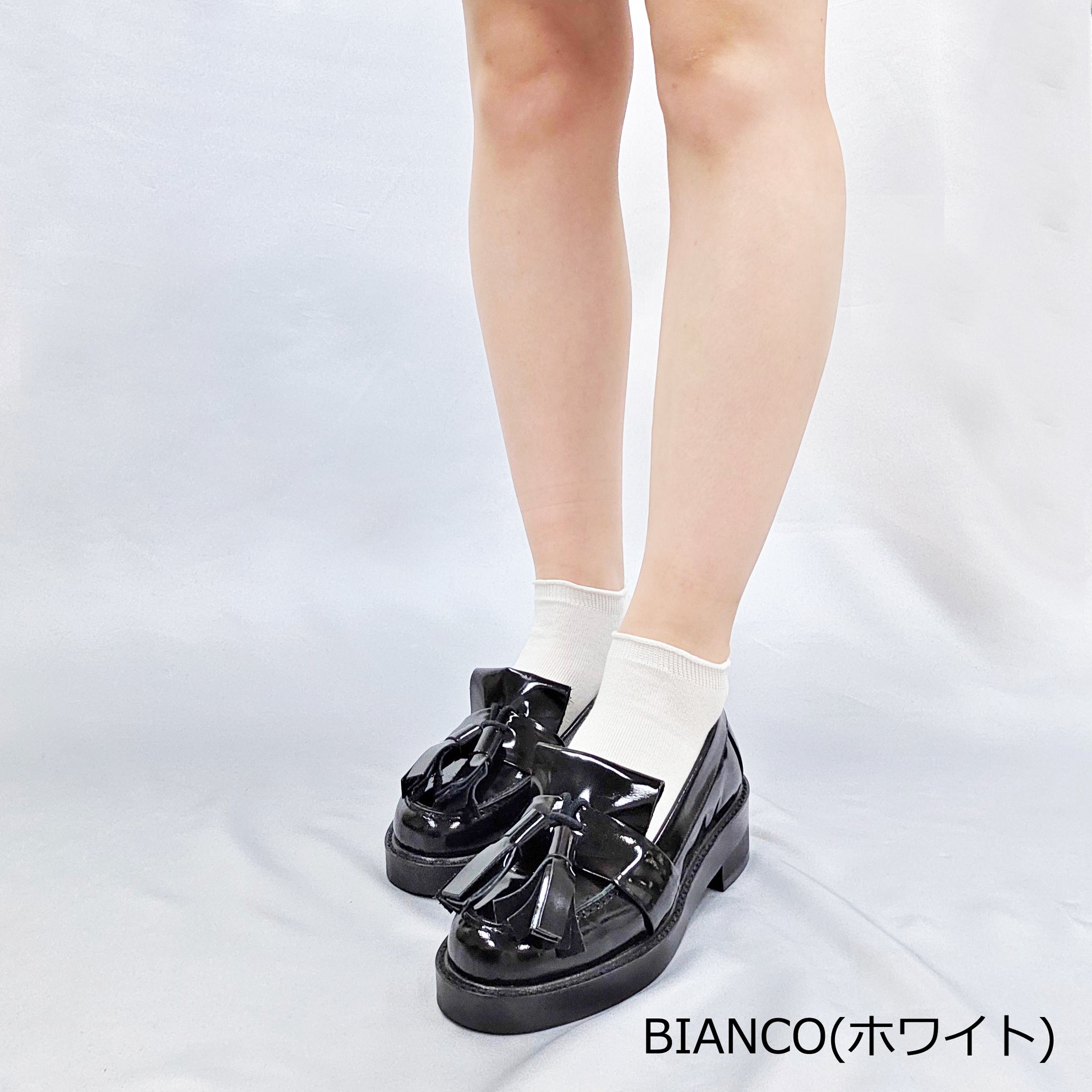 【ベーシック】綿80％混プレーンミニソックス