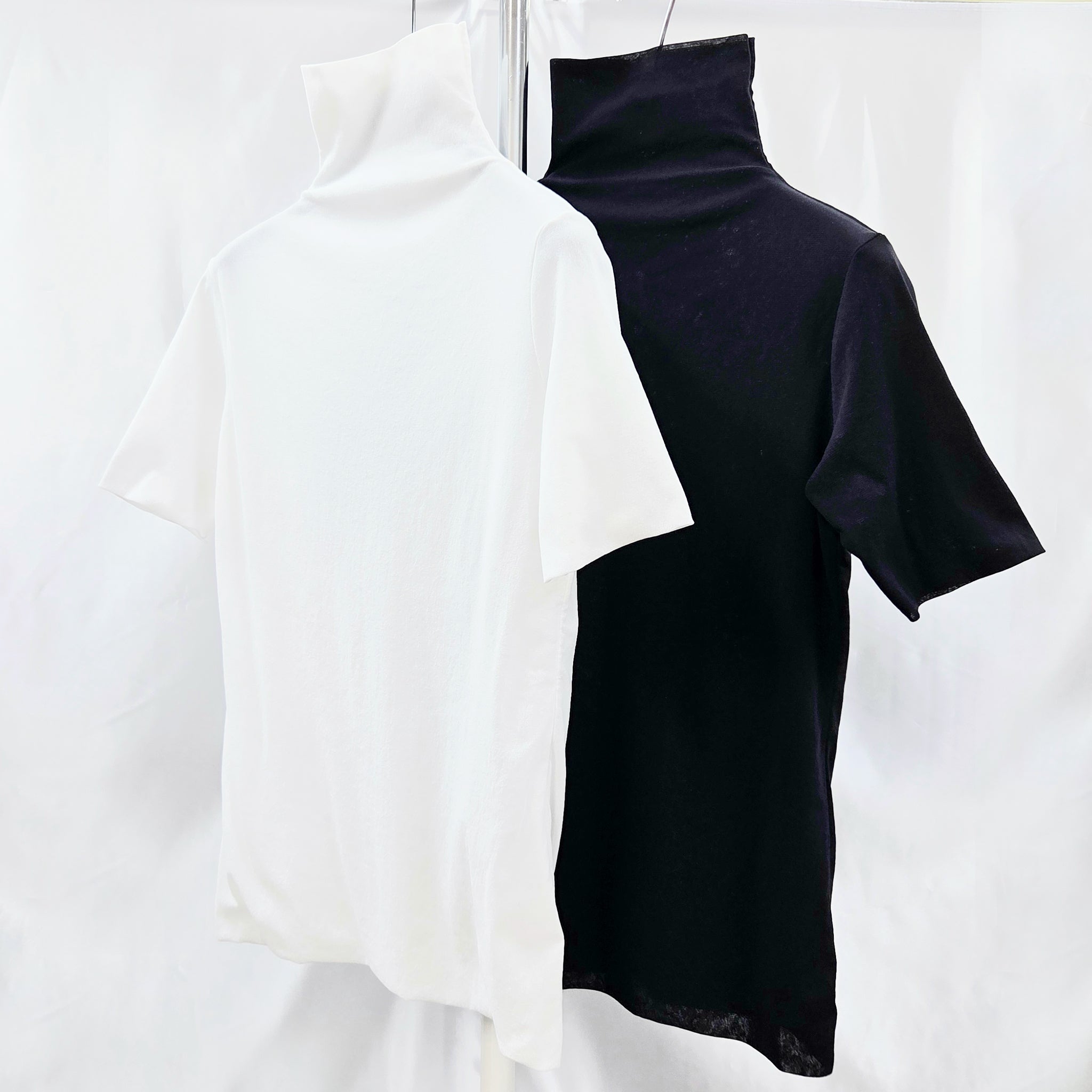 チュールハイネック半袖プルオーバー/ MAGLIA COLLO ALTO MC TULLE