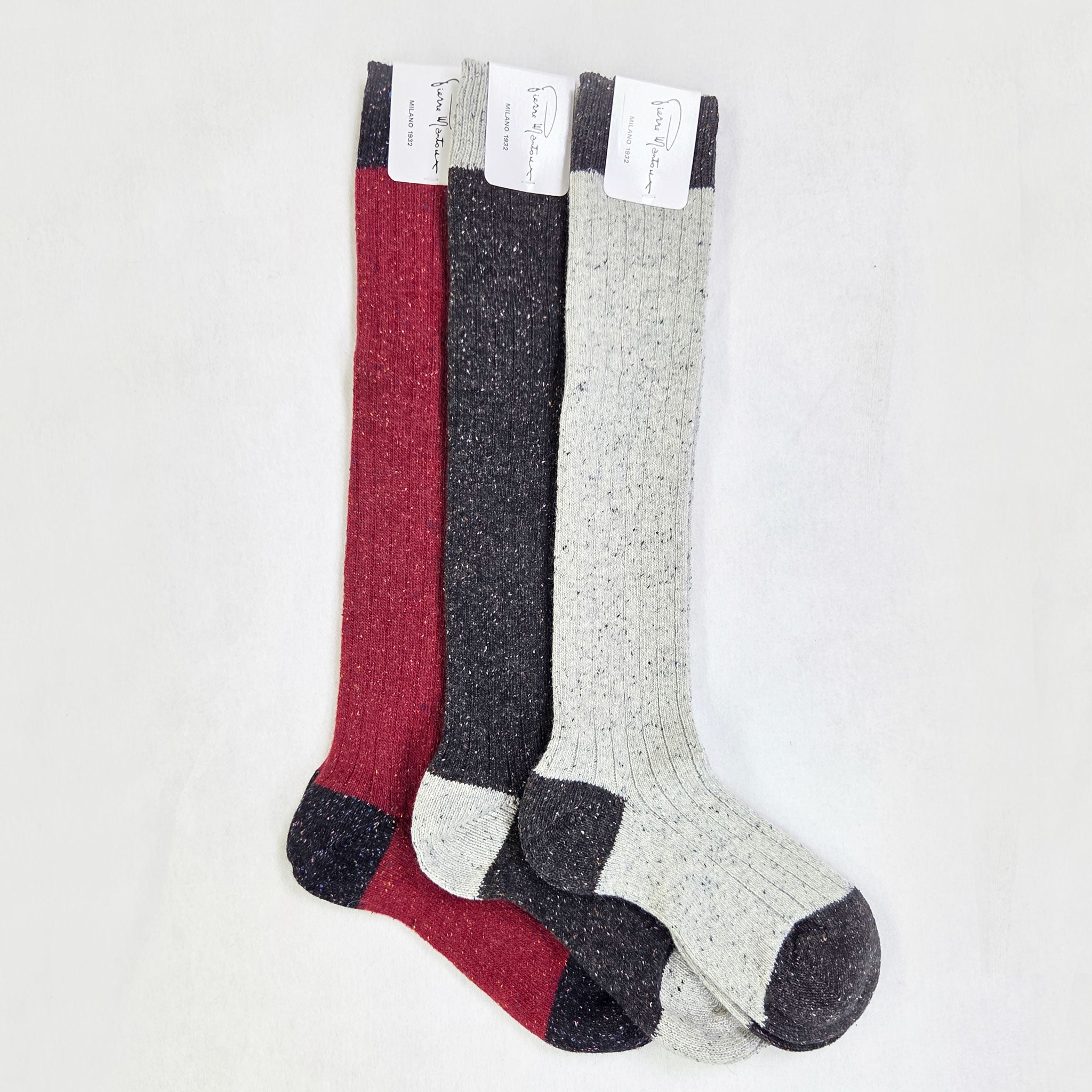 【クレリア】ウール・シルク混ハイソックス