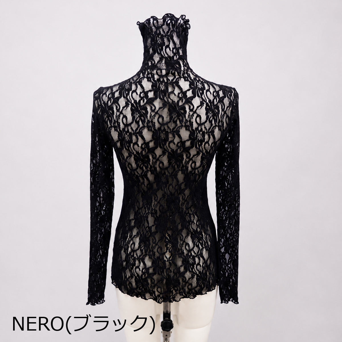 【エステル】フローラルレースタートルネックプルオーバー