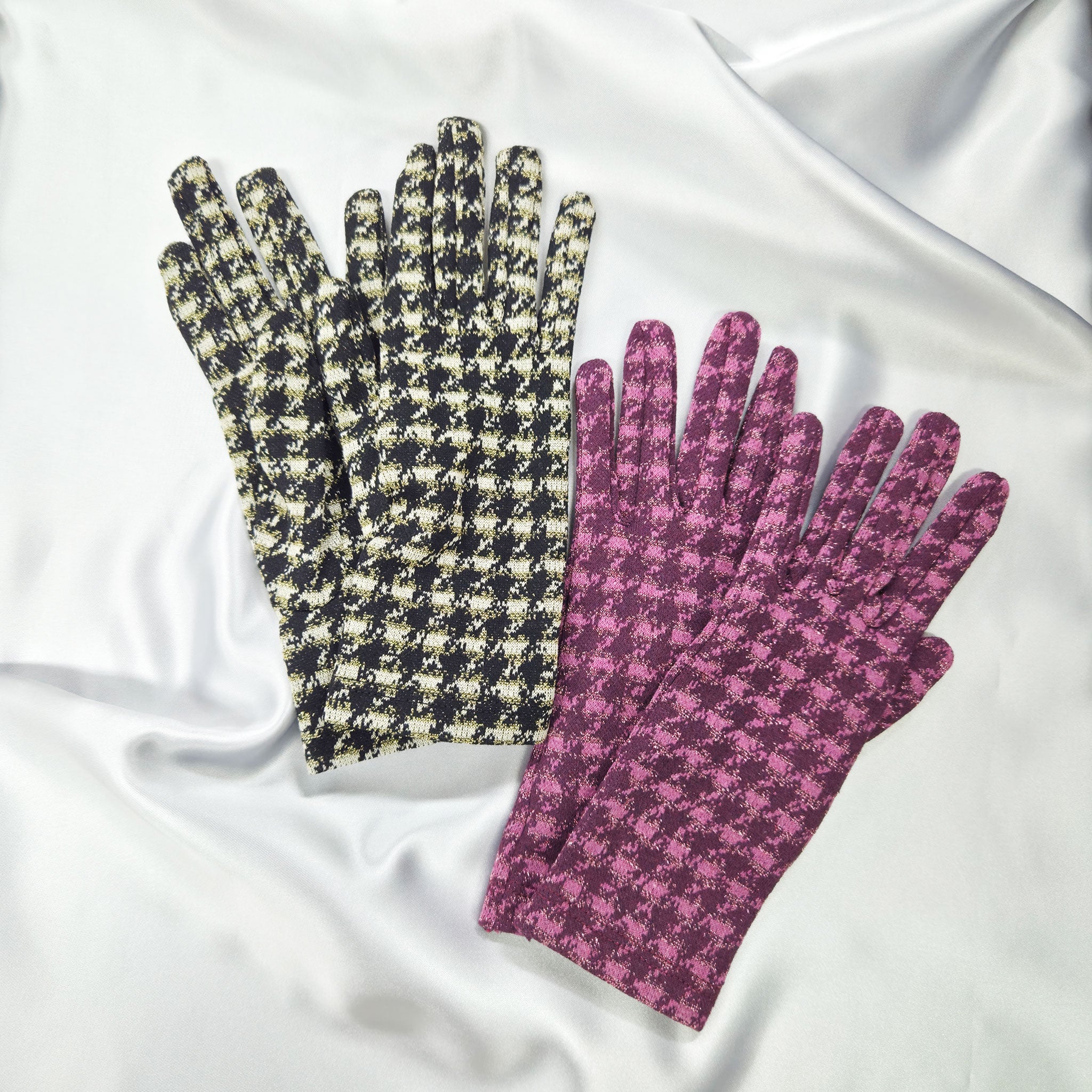 【ゲイル】ハウンドトゥースチェック柄グローブ