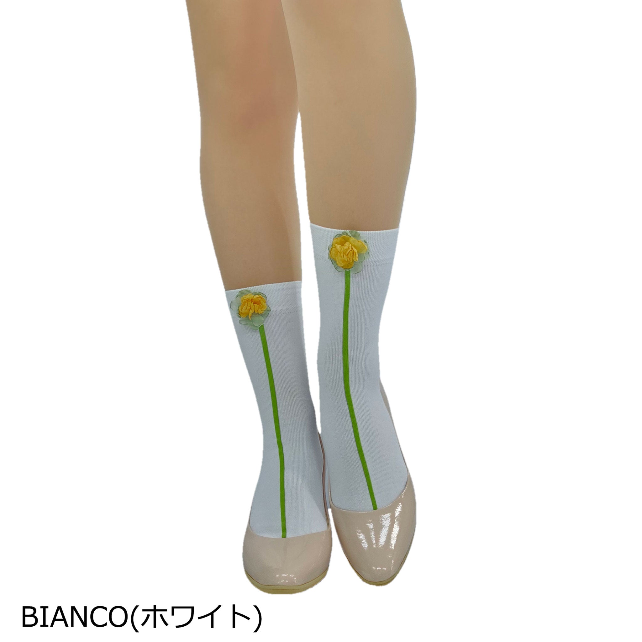【サンレモ】フラワーアタッチメントソックス